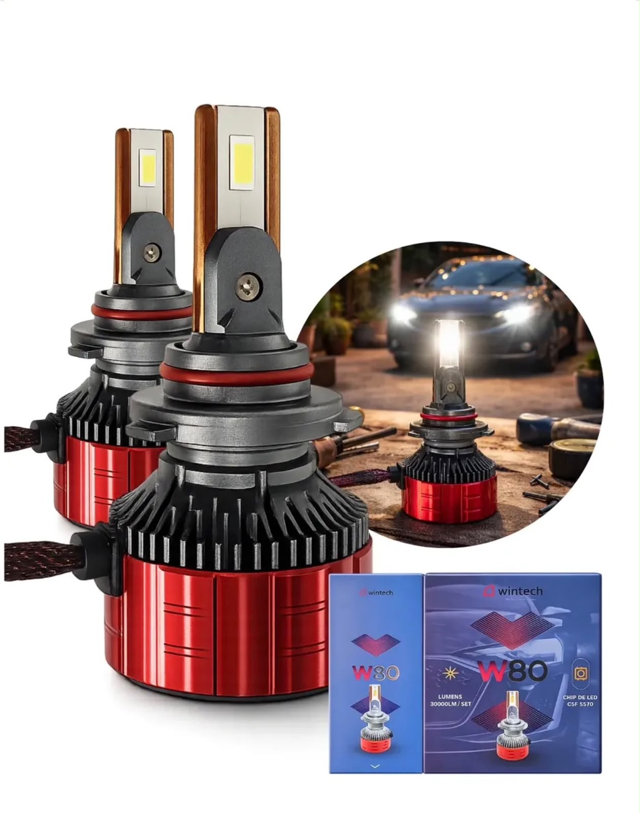 Kit de Lampada de Led 30.000 Lumens